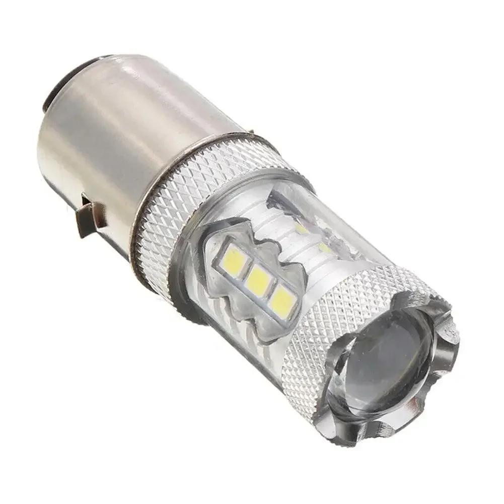 1pc 12V BA20D H6 BA20D 80W LED Headlight Fog Light Lamp DRL Bulb Motorcycle Bike Moped Motorcycle Light Accessories