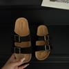 Aphixta Cork Clogs Slippers For Women Classic Suede Summer Sandals Outdoor Beach Shoes With Adjustable Metal Buckle