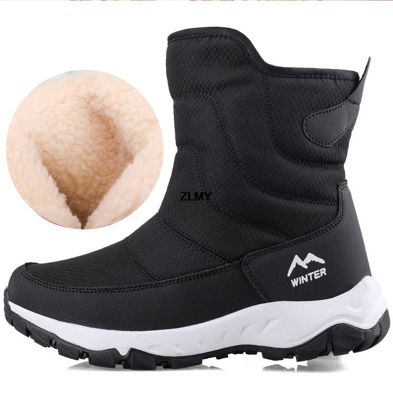 Waterproof Men Women Snow Boots High Top Winter Warm Plush Cutton Shoes Man Outdoor Ankle Booties Male Snowboots Lightweight New