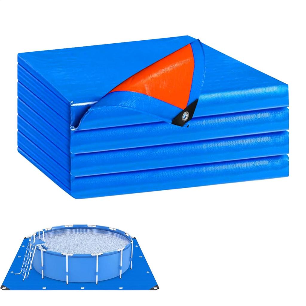 Under Pool Padding Foldable Pool Floor Pad Heavy Duty Liner Double Sided Cover Cloth For Poolside Landscaping Patio Backyard