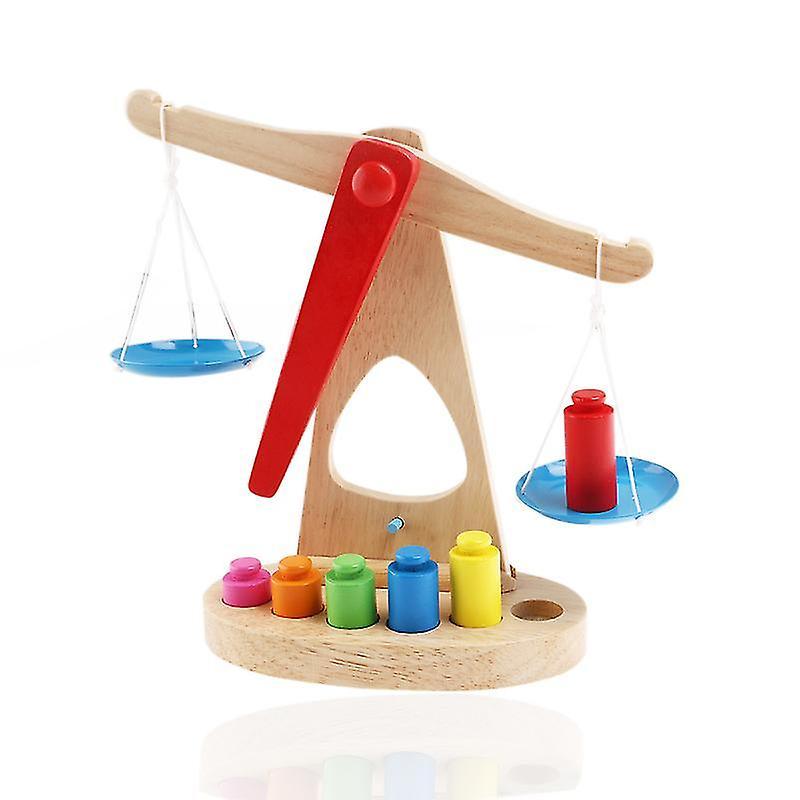 1set Wooden Balance Scale Toy