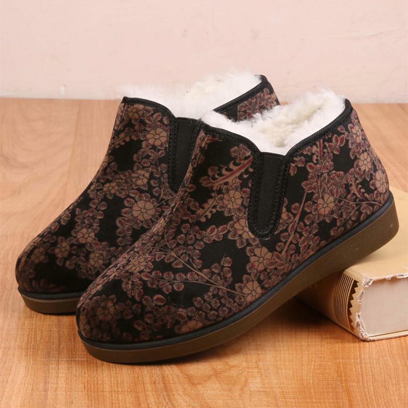 

Women s Winter Wool Non-Slip Grandma Shoes: Soft Sole & Warm for Elderly 35