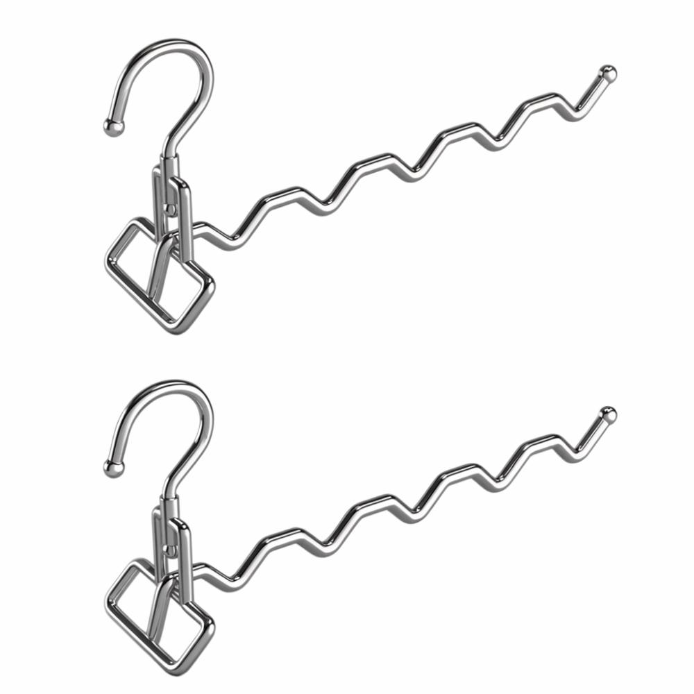 2Pcs Multi-function Clothes Hanger Portable Stainless Steel Coat Hanger Clothes Drying Rack  Indoor