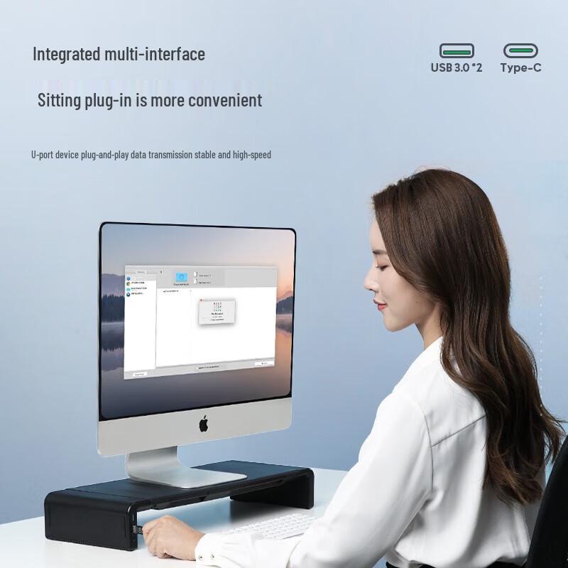 Llano Adjustable Monitor Riser with USB Hub