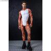 Animal Cosplay Deer Print Full Bodysuit Adult Sika Deer Cosplay Jumpsuit Carnival Holiday Party Funny Role Play Performance Suit