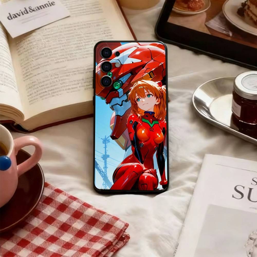 EVA Soryu Asuka Langley Phone Case For Samsung S25,S24,S21,S22,S23,S30,Ultra,S20,Plus,Fe,Lite,Note,10,Soft Black Cover