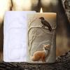 Lumânare Aromaterapie Vulpe Corbul Sfânt Matriță Silicon DIY Pasăre Norocoasă Vulpe Lumânare Rășină Gips Argilă Vulpe și Corbul Relief Matrițe Beton