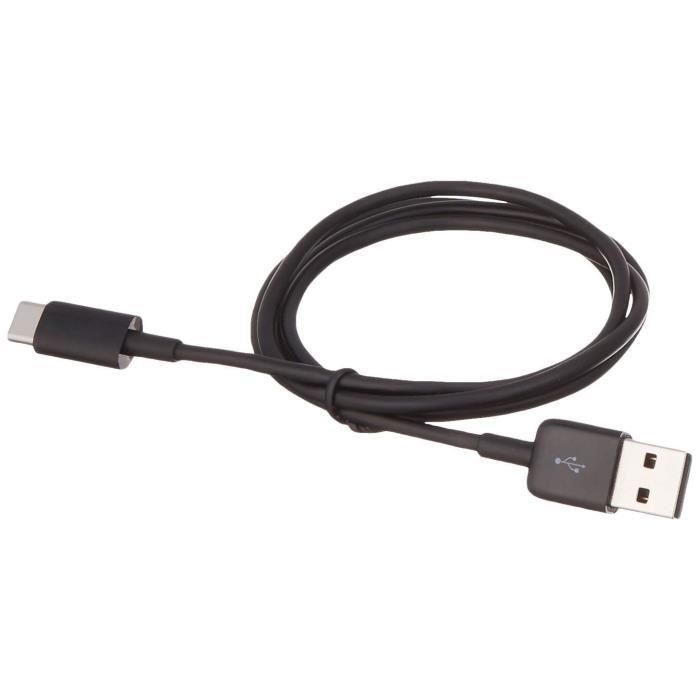 USB Type C Charger Cable - X2 - 1M - Black - Compatible with Several Smartphones