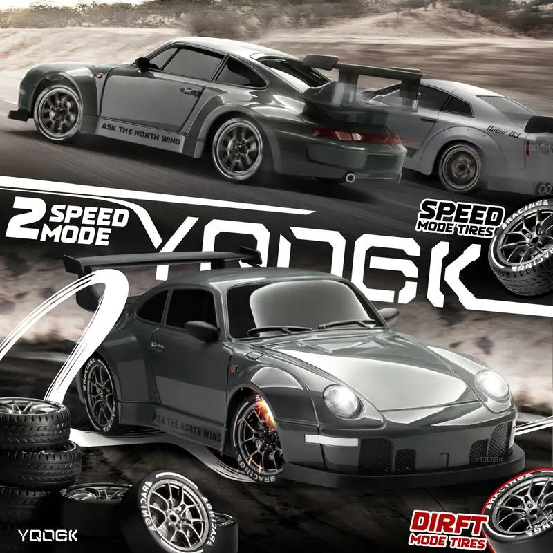 4WD 1:24 Scale RC Drift Car 20+KM/H High Speed Vehicle Remote Control Cars with LED Lights Extra Drifting Tires RC Race Car Toys
