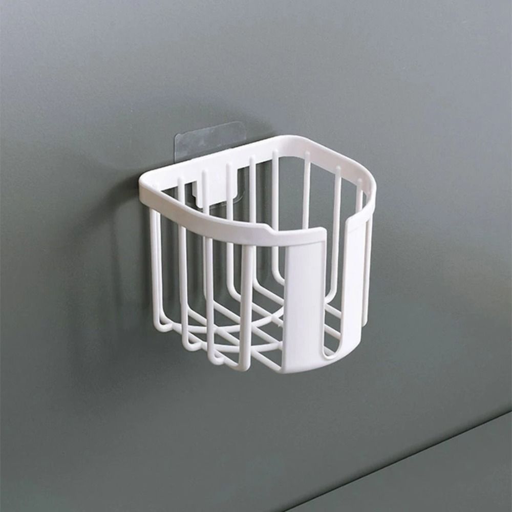 Wall-Mounted Punch-Free Bathroom Kitchen Storage Rack Oilet Paper Shelf Tissue Holder Roll Paper