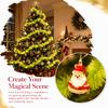 Glowing Light Christmas LED String Lights Santa Claus Xmas Tree Pendant  Home Decor