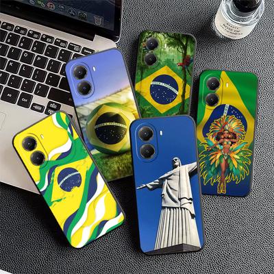 Brésil Drapeau Brésilien Coque de Téléphone Souple pour Xiaomi Poco X5 X6 X7 X8 Pro Max X3 F7 F8 Ultra M8 M7 M6 M5 Redmi 15 15C 14C 13C 12C X4
