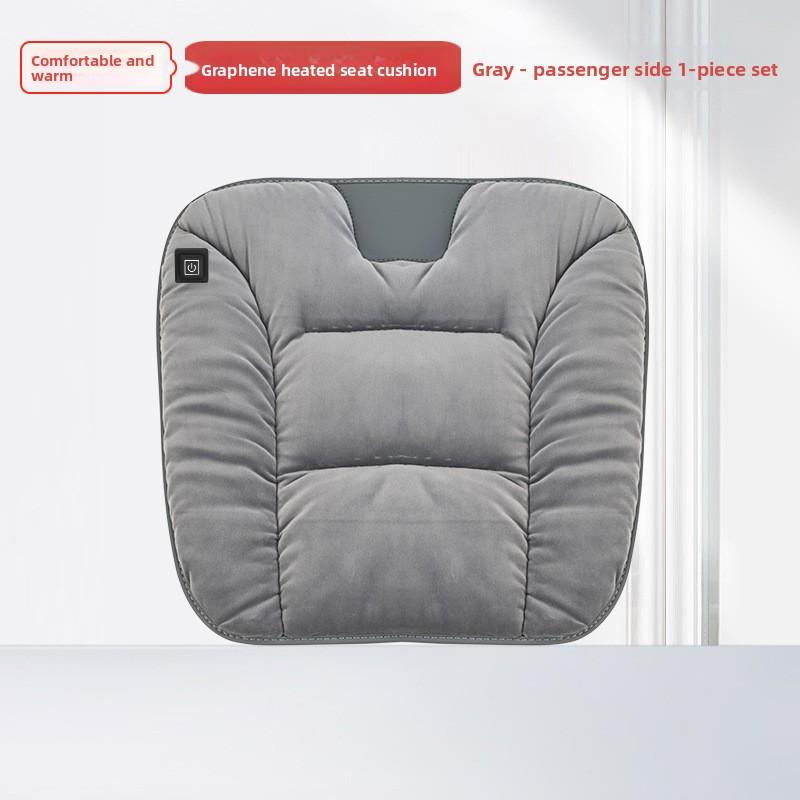Graphene Car Heating Seat Cushion Winter Plush Car Seat Cushion Office Warm Seat Electric Heating Car Decoration