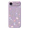 For iPhone 17 Air Case Pink Blue Flowers Pattern Printing Straight Edge TPU Phone Back Cover