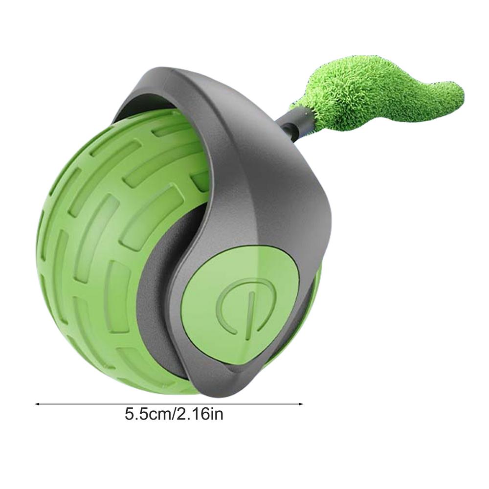 Cat Interactive Toys Automatic Rolling Ball with Faux Tail Rechargeable Smart Electric Pet Toy Dog Cat Teaser Training Supplies