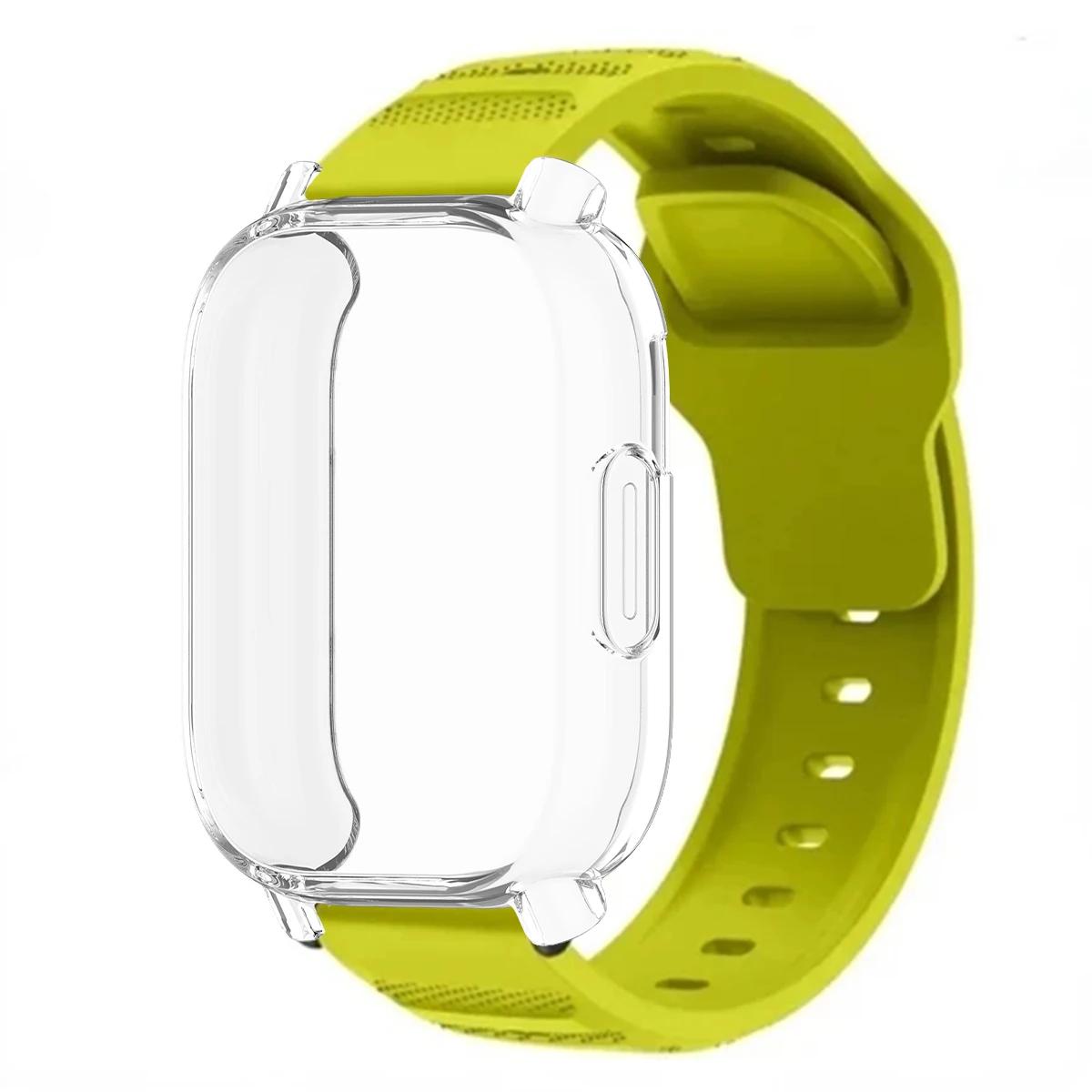 

Защитный чехол+Мягкий силиконовый ремешок для Xiaomi Redmi Watch 5 active/5 Lite Полная защита экрана ТПУ чехол и Дышащий спортивный ремешок Redmi Watch 5 Lite