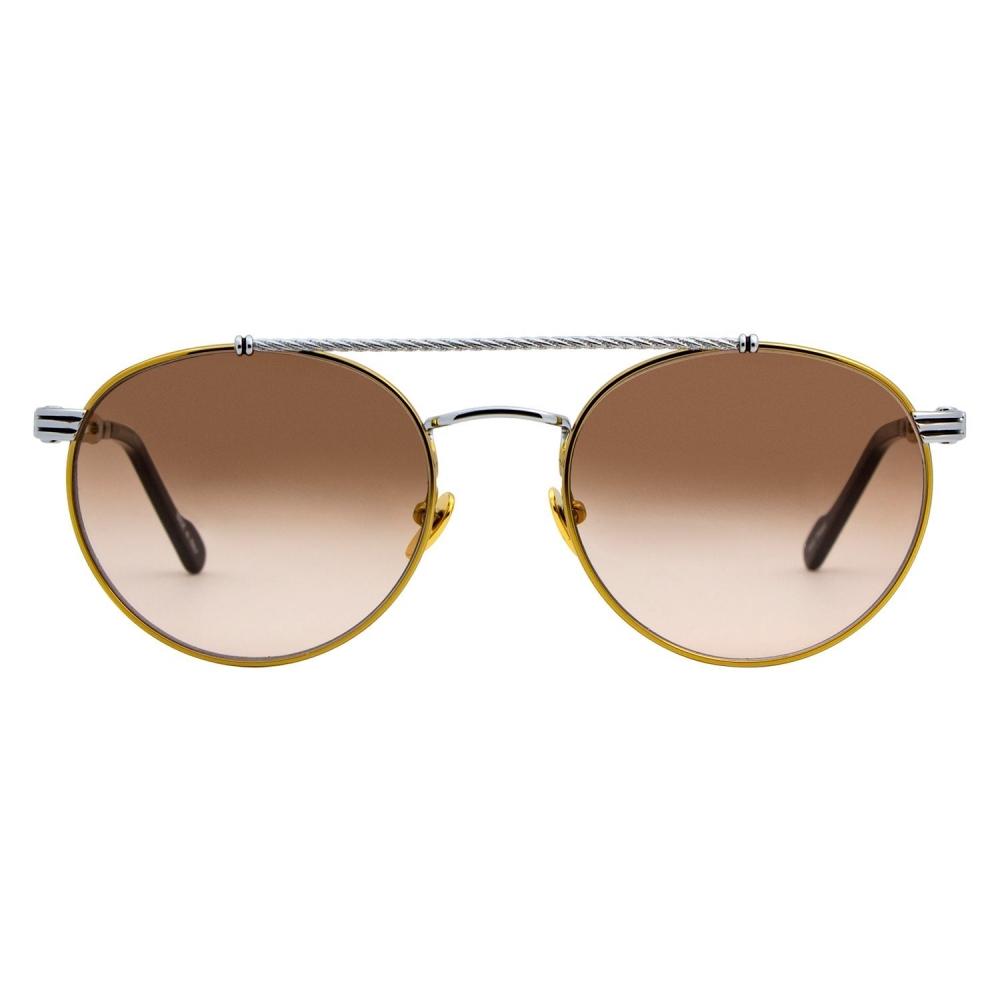 Porta Romana Sunglasses SILVER GOLD MOD 12 NEW PORTA ROMANA SUNGLASSES MOD.12 GOLD AND SILVER2 | eBay main image 2