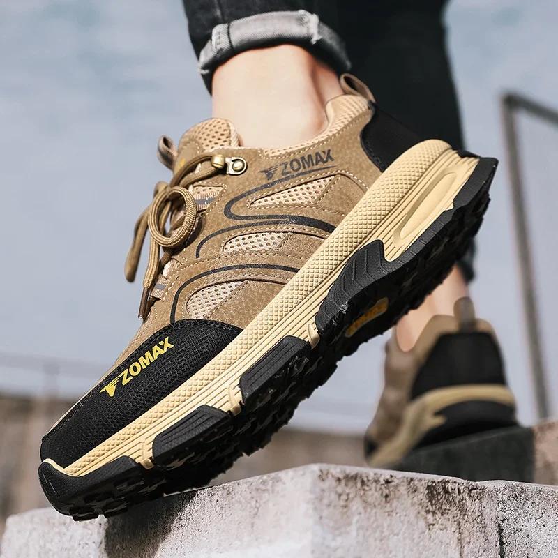 Spring and Summer Fashionable New Mountaineering Sports Shoes Breathable Mesh Comfortable Casual Lace-up Walking Shoes