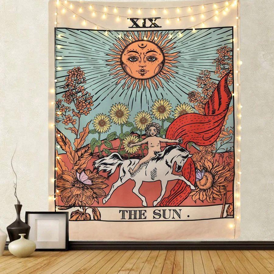 Tarot Tapestry: Sun, Middle Ages 75x100 чёрный