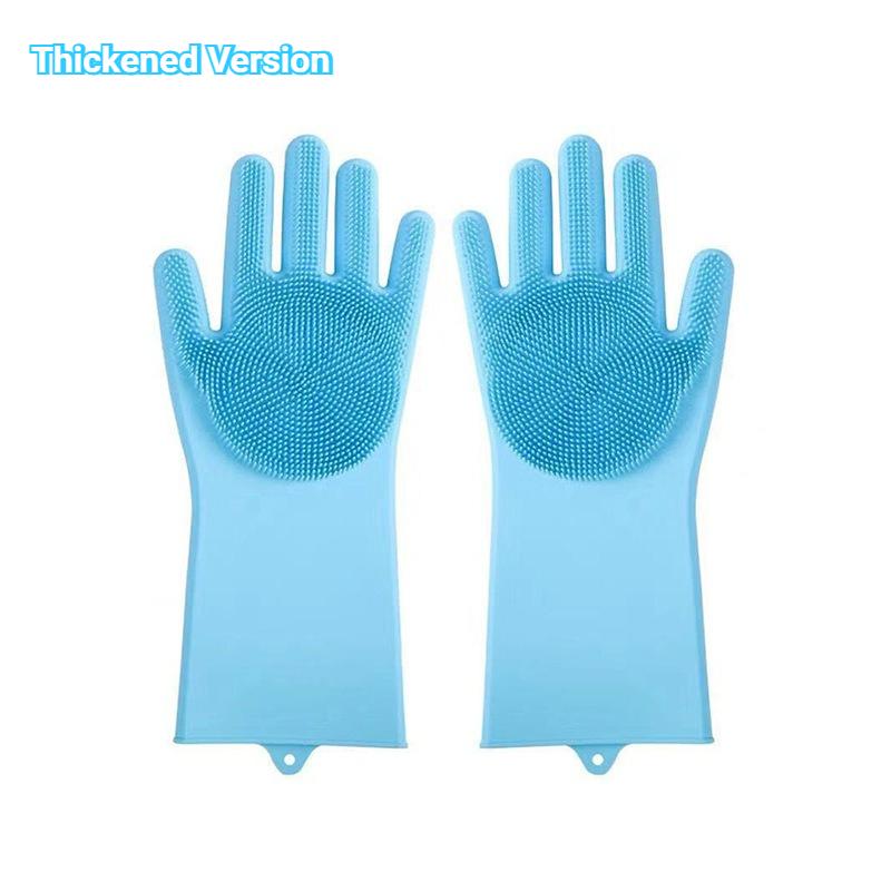 Pet Grooming Cleaning Gloves Dog Cat Bathing Shampoo Glove Scrubber Magic Dishwashing Cleanner Sponge Silicon Hair Removal Glove