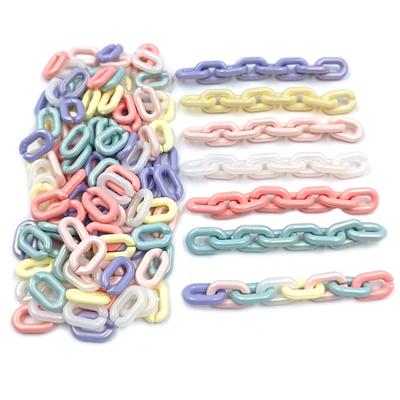 40Pcs Macaron Chain Beads Pendant for Necklace Bracelet Jewelry Making DIY Findings