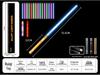 Dual RGB 15-Color Metal Lightsaber Toy - Star Wars Force Laser Sword for Dueling