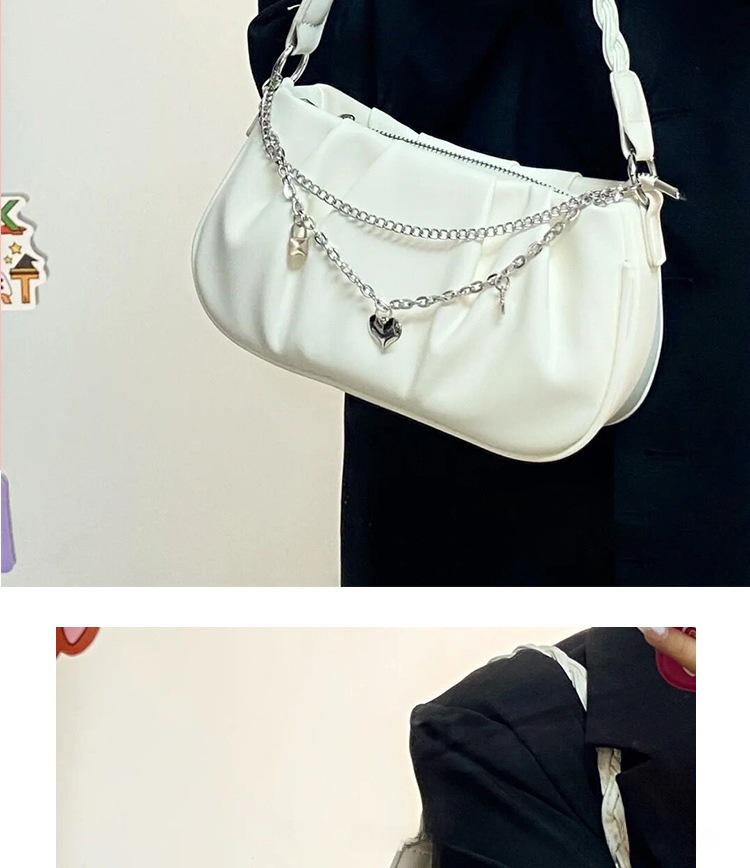 Cloud Pleated Chain Underarm Handbag - Chic Niche Design for Women, Versatile Shoulder & Messenger Style