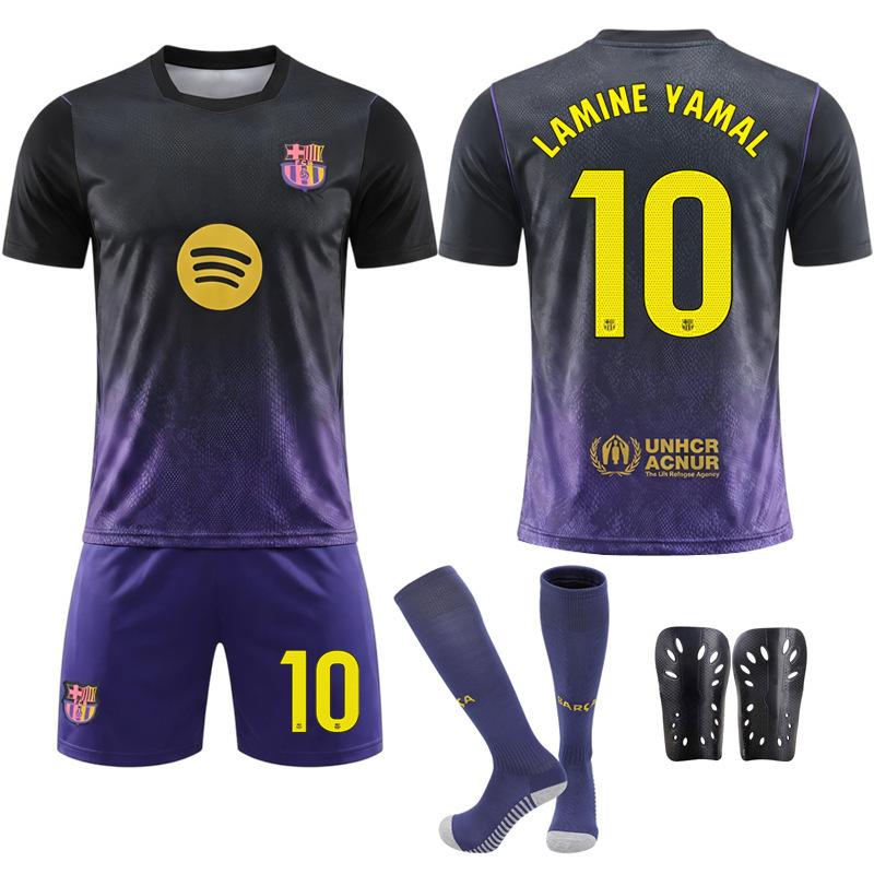 Stagione 2024-2025 Barcellona Maglia da trasferta Yamal #10 Set Completo da Calcio