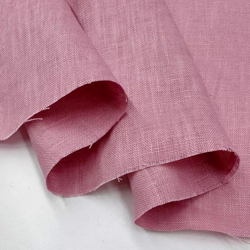 Tissu Pur Lin Lin Lavé Confortable Respirant Tissu Printemps Été DIY Robe Pantalon Large Veste Légère Vêtement