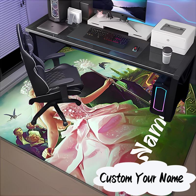 Custom Name Magic Friendship witch Rug for Living Room, Game Rooms, Office, Bedroom, Floor Mat Playful Design, fan gifts Christmas decor
