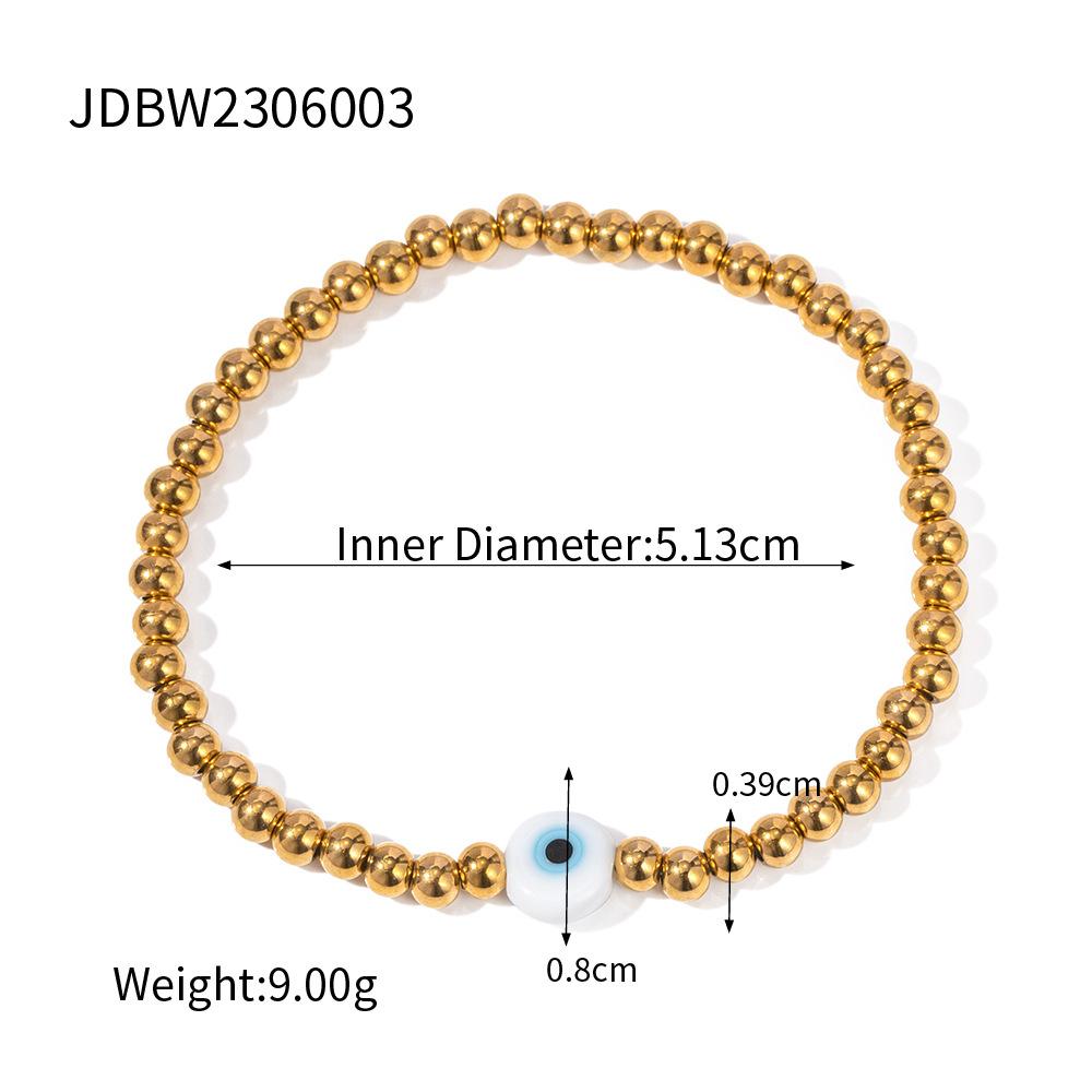 JYL TS Bracelet  Beaded Letter Mixed Chain Boosts Creativity & Vibes JDBW2306003 робин яйцо синий