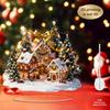 2D Christmas Tree House Snowy Golden Bow Acrylic Ornaments Area Table Decoration Gift - Christmas Theme Decorations Decoration