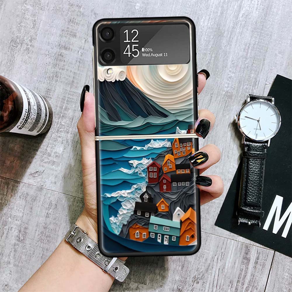 

Natural Trees in Mountain Ranges Cases For Samsung Galaxy Z Flip 4 5 6 7 3 Z Flip7 Flip6 Flip4 Flip5 Flip3 5G Hard Shockproof Fu Samsung Z Flip 7