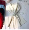 Korean Style Beige Grey Knit Wool Women's Winter Scarf: Short, Versatile Neck Protector