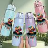 1PC Volleyball Fire Explosion Art Print 750ml Color Plastic Sports Water Bottle Leakproof Flip Straw Lid Suitable for Sports Office Home Use