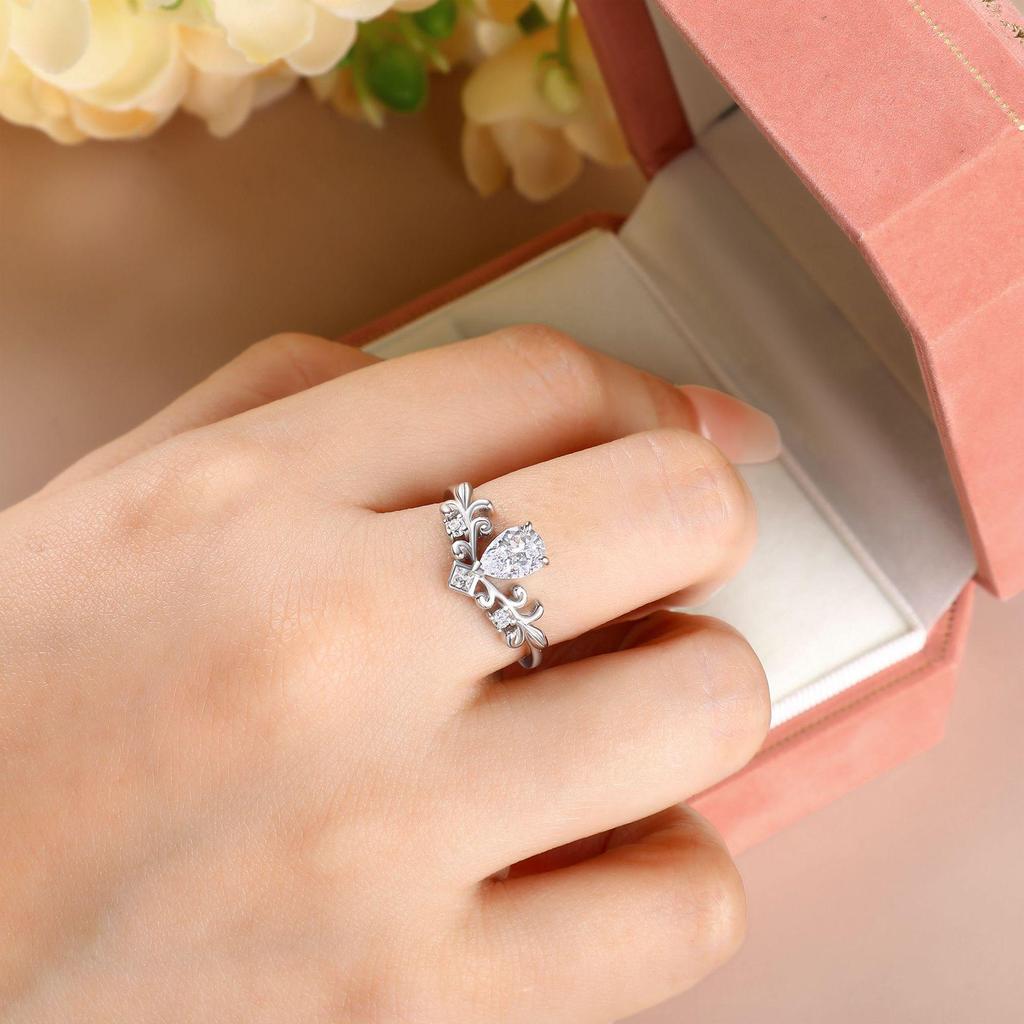 Elegant Patterned Leaf and Flower 925 Sterling Silver Ring - Luxury Handcrafted Jewelry