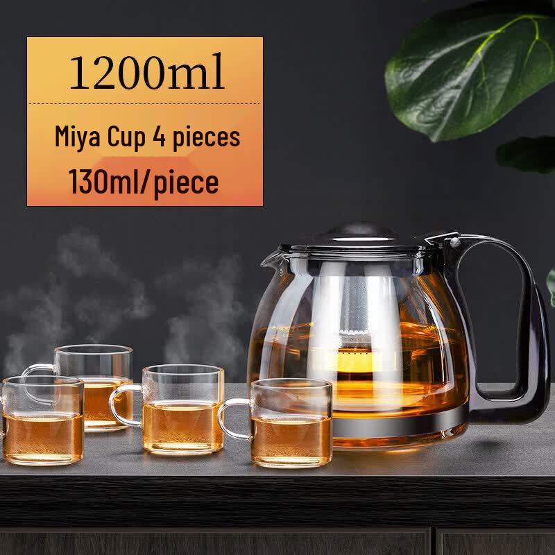 ZISIZ Glass Tea Infuser Pot Set