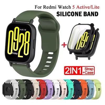 For Redmi Watch5 Lite Smartwatch Band with Protective Cover Soft TPU Case for Redmi Watch 5 Active