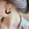 Elegant U Shaped Resin Dangle Earrings Geometric Vintage Trend Stud Earrings Sweet Large Waterdrop Earrings Gift