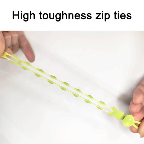 20Pcs Bobbin Winder Silicone Cable Ties Reusable Cable Organizer with Button Design Charging Cables Headphones USB Cables Organizer