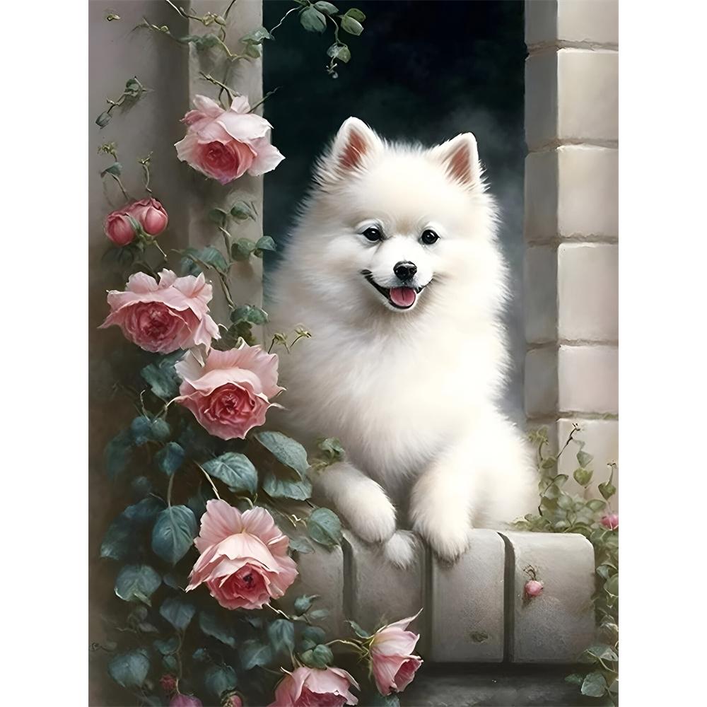 Pomeranian Cartoon Dog Animal Diamond Painting Cross Stitch Kit Pixel Mosaic Embroidery Home Decor 5D DIY Art Drawing Hanging