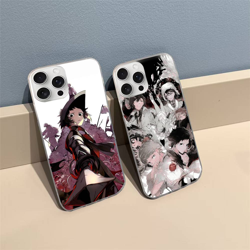 Bungo Stray Dogs Anime Phone Case For iPhone 11 12 13 14 15 16 17 Plus Pro Max Satin Glossy Colorful