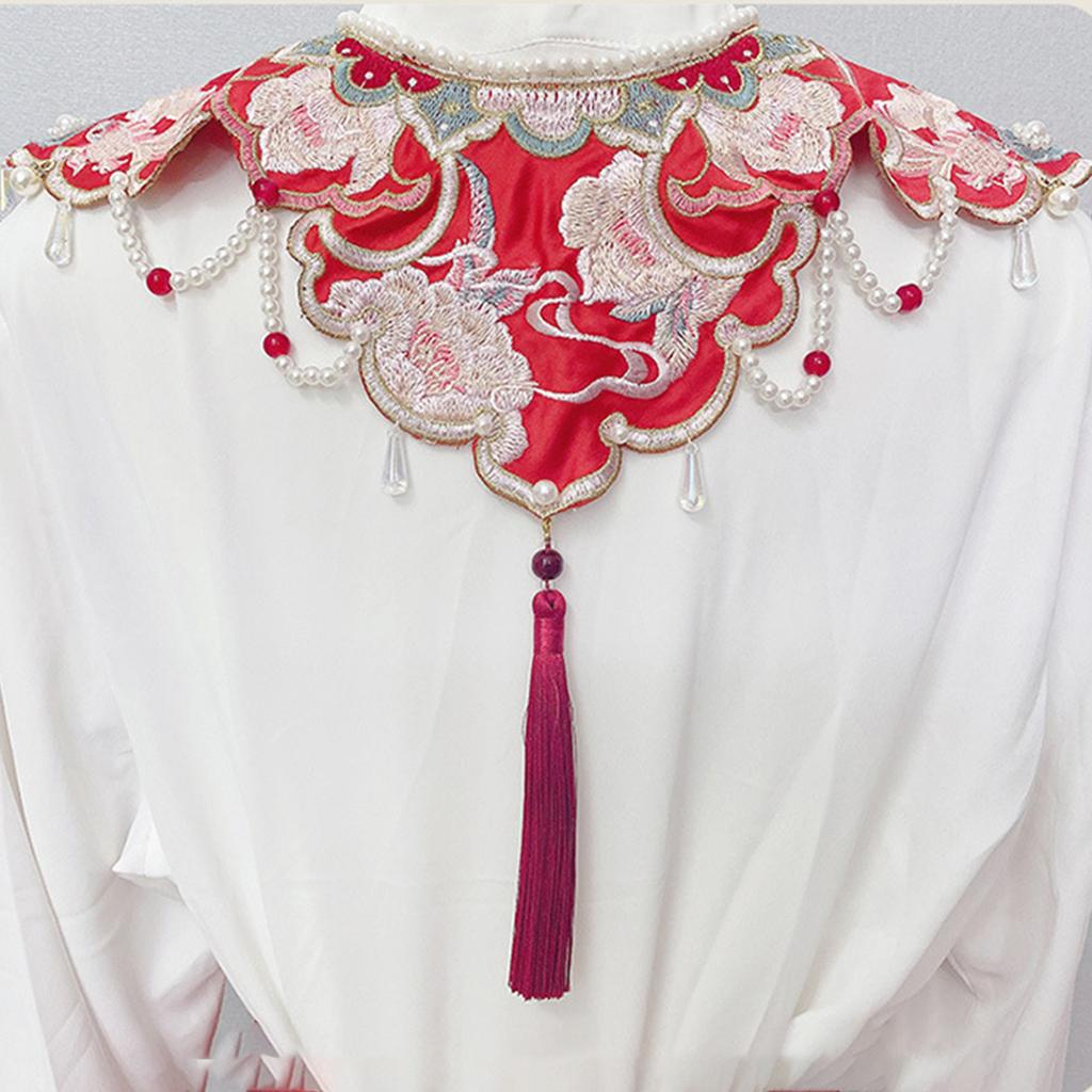 Elegant Embroidery Flower Decorative False Collar Female Sweater Shirt Dress Clothes Sewing Collar Shawl False Collar