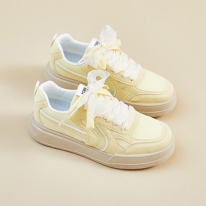 

Летняя сетчатая белая обувь новый стиль для студенток дышащая увеличивающая рост повседневная обувь 40