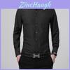 Hochwertiges Neues Lässiges Langarmhemd für Herren Slim Fit Baumwolle Kleider Oberteile