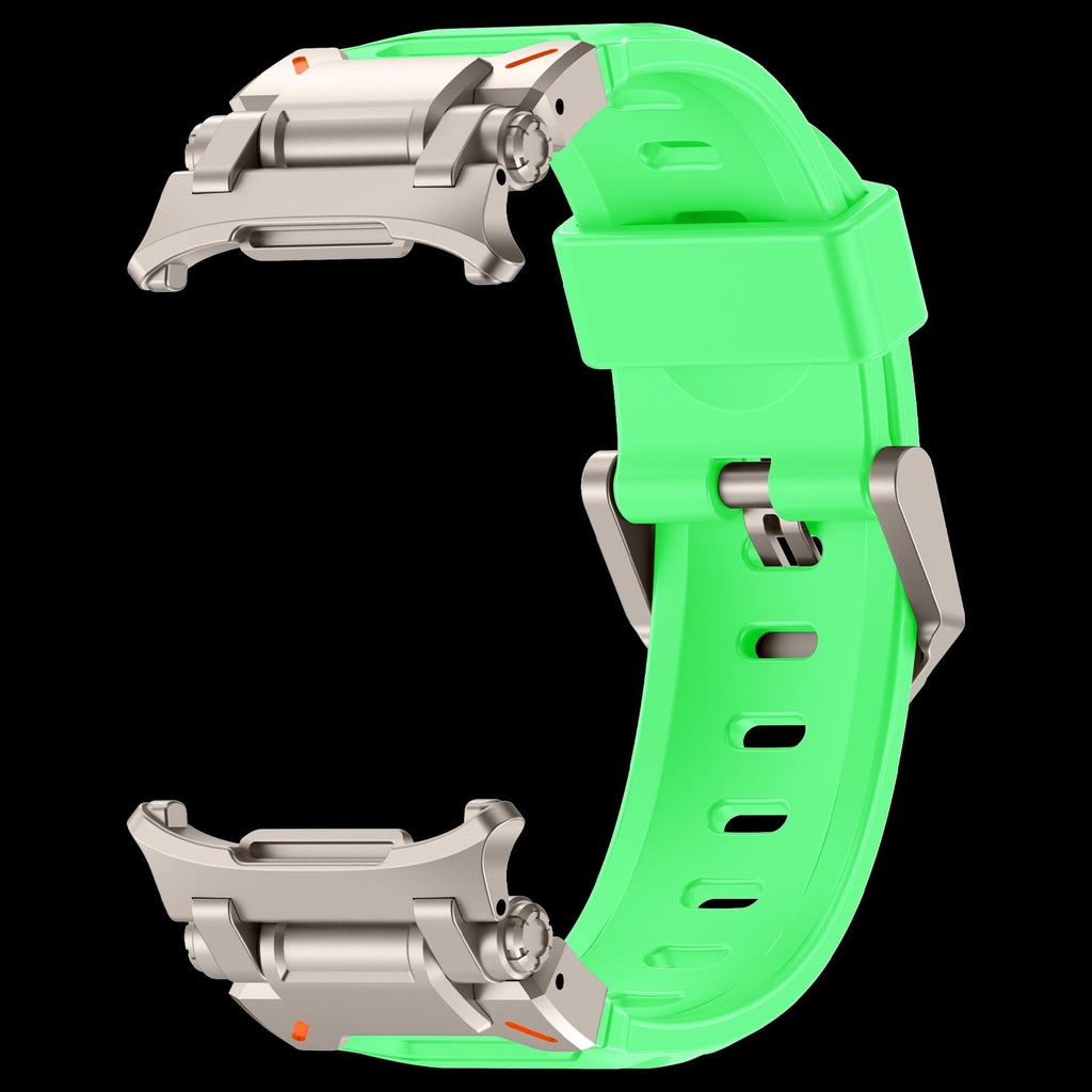 Fluorkautschuk-Armband für Samsung Galaxy Watch Ultra 2026 47mm Sport-Kautschukarmband für Galaxy Watch 7 Ultra 47mm Armband ohne Lücken