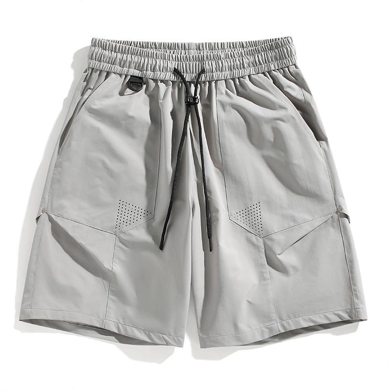 Men's Cargo Shorts Loose Straight Casual Sports Ice Silk Shorts