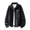 New leather jacket lapel spring and autumn tooling style American retro lapel leather jacket PU leather jacket men