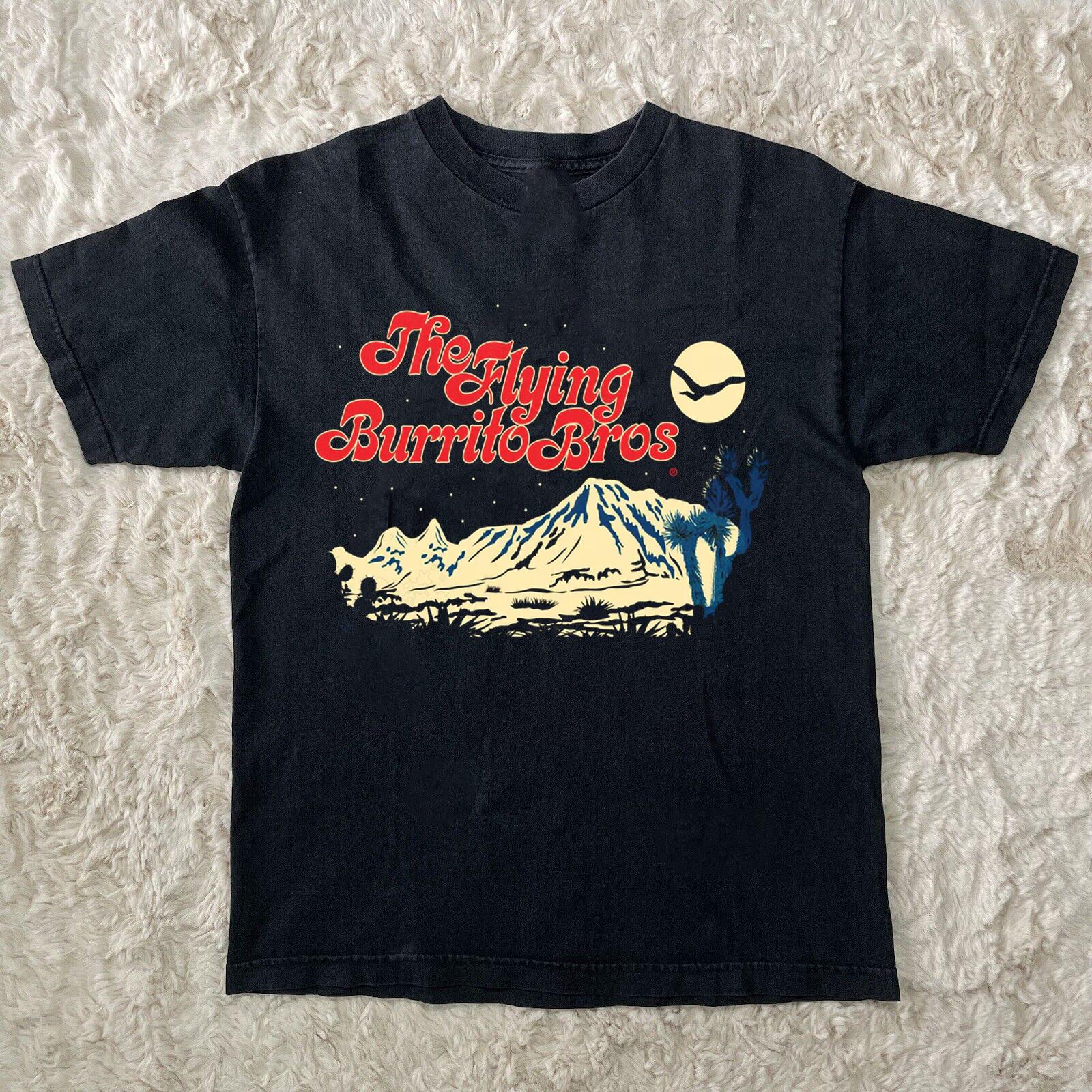 New Flying Burrito Bros Desert Night Short Sleeve Black All Size Shirt S