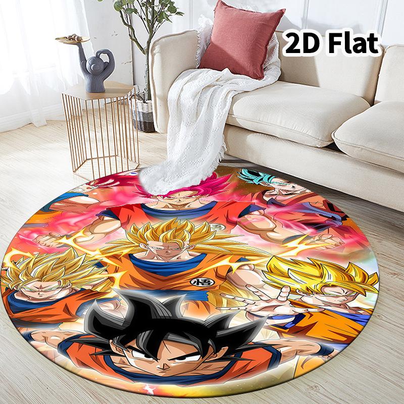 Kulatý koberec Dragon Ball Koberec do obývacího pokoje Ložnice Pohovka Herní místnost Dekorace Protiskluzová podložka